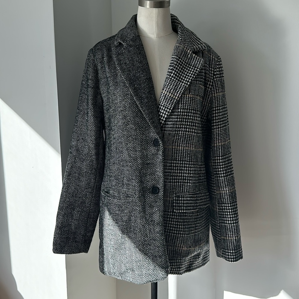 RD Style Mixed Plaid Blazer - XS